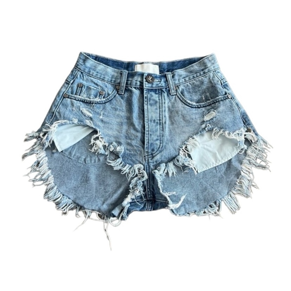 One Teaspoon Mid Waist Roller Jean Shorts 25